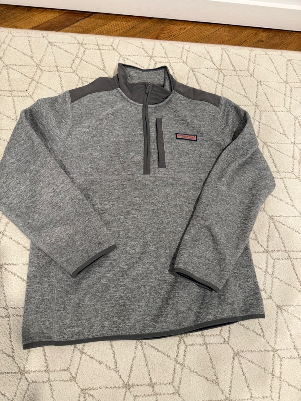 Vineyard Vines Men’s Heather Gray Half-Zip Pullover